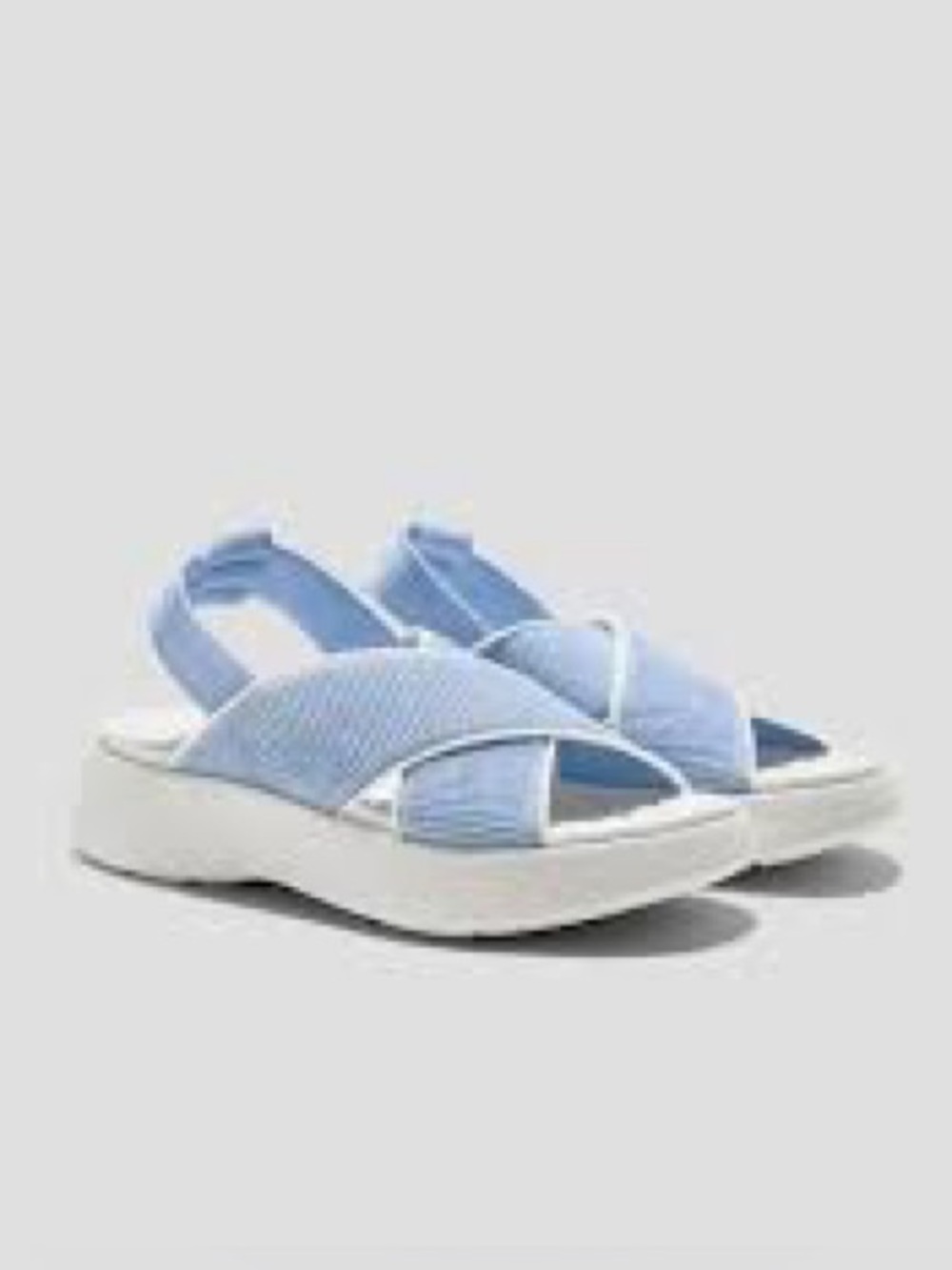 Vivaia Elastic Bsck Strap Walker Sandal Kara 2.0 Baby Blue White Women EU40 US 9